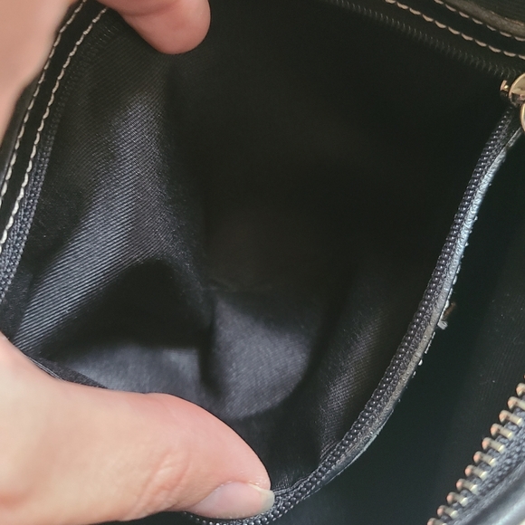 Coach Y2K Mini Bag Black Signature Canvas And Leather Buckle Hobo - Picture 9 of 14